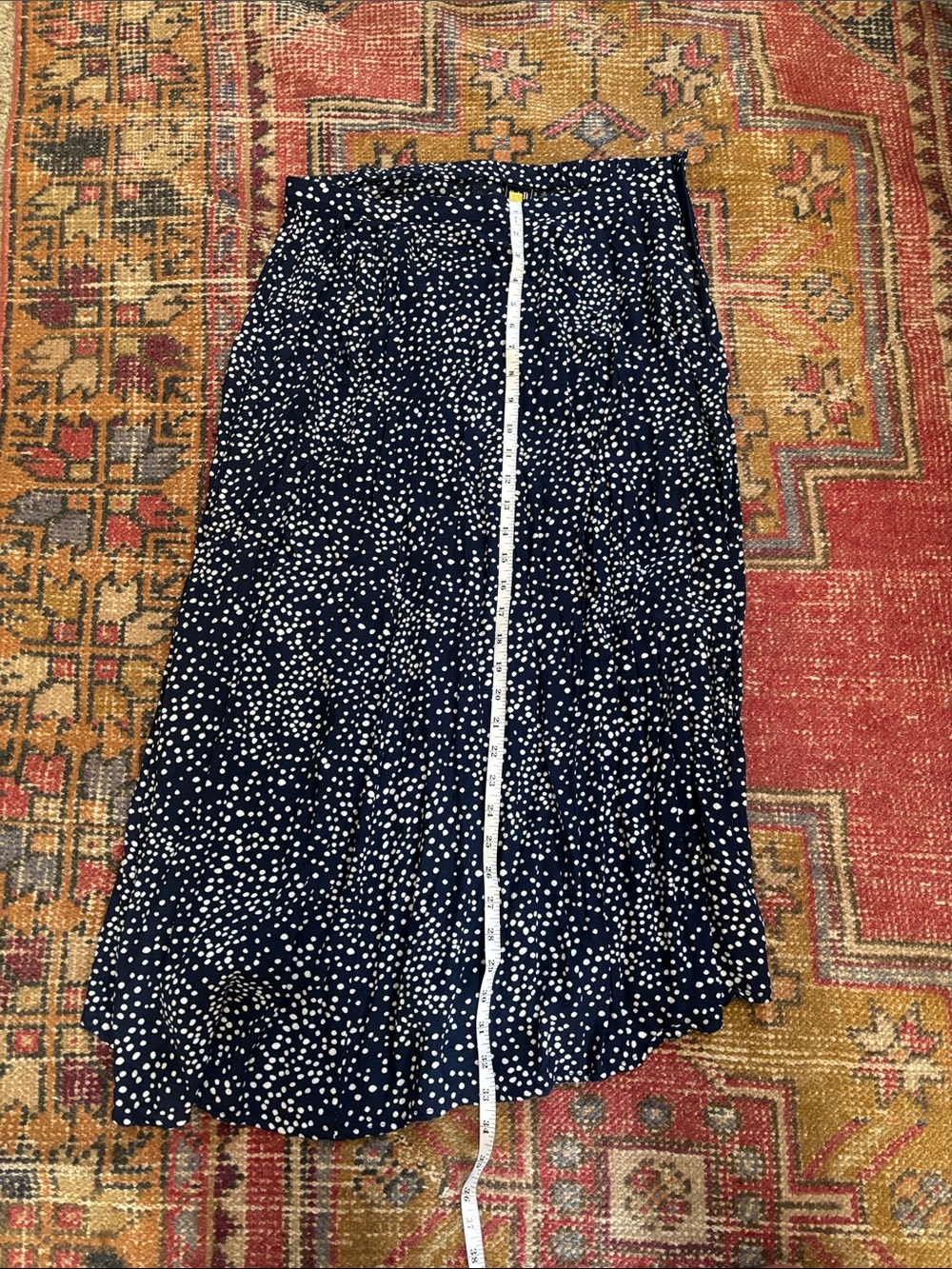 GAP Navy Blue Polka Dot Maxi Skirt